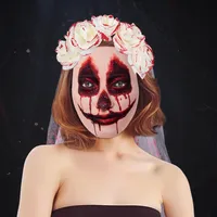 New Halloween Wedding Ghost Bride Blood Spattered Veil Hairpin Mask Festival Costume Accessories Party Props Handmade EVA main image 2
