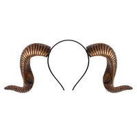 Halloween Dance Party DIY Detachable RP Bent Horn Hairband Festival Performance Headwear Accessory Handmade PU Material sku image 1