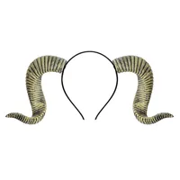 Halloween Dance Party DIY Detachable RP Bent Horn Hairband Festival Performance Headwear Accessory Handmade PU Material sku image 2