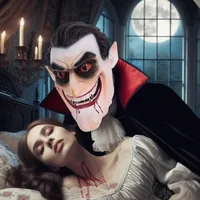 Halloween Horror Vampire Dracula Headset Stage Performance Cosplay Mask Prop Handmade Vampire Costume Accessory main image 3