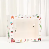 Brown Christmas Print Kraft Paper Box Foldable Gift Packaging Bag 24 Days Countdown Blind Box Fashion Minimalist Style sku image 2