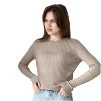 Slim Fit Long Sleeve Round Neck Knitted Sweater Women's Autumn Winter Inner Wear Base Shirt Top City Style Commute Fashion main image 5