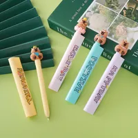 Creative Water-Based Pen With Ruler Student Writing Tool Office Measuring Signing Pen Purple Blue Yellow Plastic Material main image 2