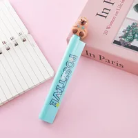 Creative Water-Based Pen With Ruler Student Writing Tool Office Measuring Signing Pen Purple Blue Yellow Plastic Material sku image 1