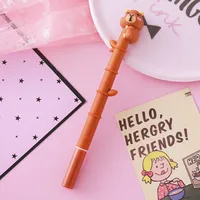 Cute Bear Soft Rubber Neutral Pen Creative Bear Climbing Tree Shape Pen Office Signature Pen Student Prize Gift main image 2