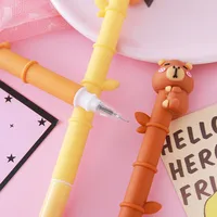 Cute Bear Soft Rubber Neutral Pen Creative Bear Climbing Tree Shape Pen Office Signature Pen Student Prize Gift main image 3