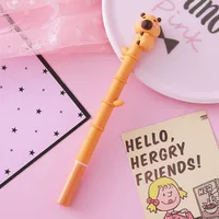 Cute Bear Soft Rubber Neutral Pen Creative Bear Climbing Tree Shape Pen Office Signature Pen Student Prize Gift sku image 2
