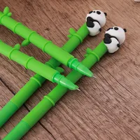 Creative Soft Silicone Panda Water-Based Pen Cute Panda Climbing Bamboo Cartoon Stationery Student Neutral Pen main image 2