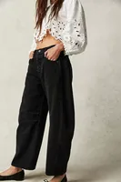 Loose Women's Straight Leg Jeans Draped Washed Wide Leg Long Trousers Casual High Waist Cotton Stretch Denim Pants sku image 16