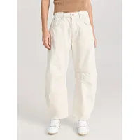 Women's Loose Straight Leg Jeans Draping Washed Casual High Waist Long Pants New Style Cotton Stretch Denim Trousers sku image 15