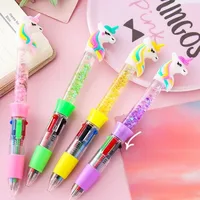 Four-Color  Sand Round Pen High Aesthetic Office Supplies Student Colorful Scrapbooking Pen Medium Oil Pen main image 2