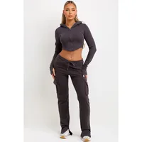 Loose Straight Leg Casual Pants Women's Spring Autumn New Style Street Fashion Workwear Trousers Comfortable Loose Waist sku image 2