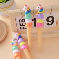 Cartoon  Hagen Dazs Neutral Pen Creative Stationery Student Ice Cream Shape Water Pen Office Signing Pen Orange Blue Yellow main image 2