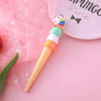 Cartoon  Hagen Dazs Neutral Pen Creative Stationery Student Ice Cream Shape Water Pen Office Signing Pen Orange Blue Yellow sku image 1