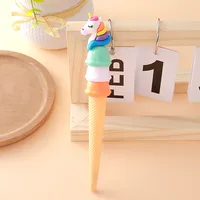 Cartoon  Hagen Dazs Neutral Pen Creative Stationery Student Ice Cream Shape Water Pen Office Signing Pen Orange Blue Yellow sku image 2