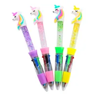 Four-Color  Sand Round Pen High Aesthetic Office Supplies Student Colorful Scrapbooking Pen Medium Oil Pen main image 5