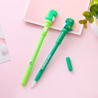 Dinosaur Themed Lighted Neutral Pen Creative Stationery Stress Relief Writing Tool Water Pen Office Signing Pen Green Colors main image 2