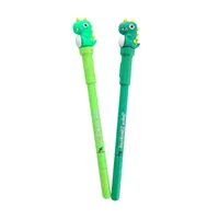 Dinosaur Themed Lighted Neutral Pen Creative Stationery Stress Relief Writing Tool Water Pen Office Signing Pen Green Colors main image 4