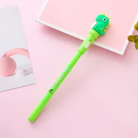 Dinosaur Themed Lighted Neutral Pen Creative Stationery Stress Relief Writing Tool Water Pen Office Signing Pen Green Colors sku image 1