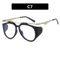 High-End Personality Street Style Sunglasses Women's Fashion Travel UV Protection Black Full Frame Glasses Hip Hop Streetwear sku image 7