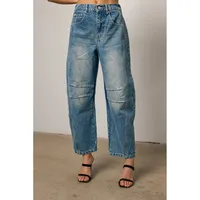 Fashionable Loose Wide Leg Denim Jeans  Style Washed Long Trousers Street Snap High Street Straight Tube main image 1