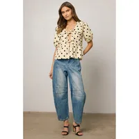 Fashionable Loose Wide Leg Denim Jeans  Style Washed Long Trousers Street Snap High Street Straight Tube main image 2