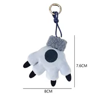 Cute Cartoon Plush Doll Keychain Backpack Decorative Hanging Ornament Soft Fabric Hand Patterned Sweet Style Girl's Heart main image 3