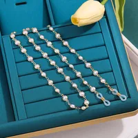 Elegant Ladies' Pearl Imitation Eyeglass Chain Anti-Slip Fashionable Minimalist Copper Material European Style Accessory main image 1