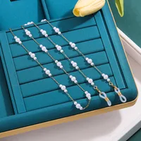 Elegant Ladies' Pearl Imitation Eyeglass Chain Anti-Slip Fashionable Minimalist Copper Material European Style Accessory main image 2
