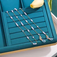Elegant Ladies' Pearl Imitation Eyeglass Chain Anti-Slip Fashionable Minimalist Copper Material European Style Accessory main image 4