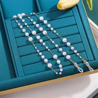 Elegant Ladies' Pearl Imitation Eyeglass Chain Anti-Slip Fashionable Minimalist Copper Material European Style Accessory sku image 4