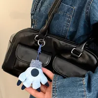 Cute Cartoon Plush Doll Keychain Backpack Decorative Hanging Ornament Soft Fabric Hand Patterned Sweet Style Girl's Heart main image 2