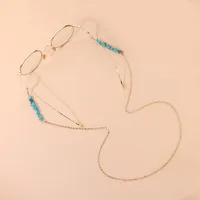 Fashionable Simple  Jewelry Turquoise Eyeglass Chain Personality Match Metal Glasses Accessories main image 2