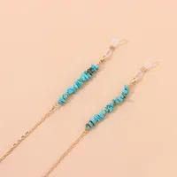 Fashionable Simple  Jewelry Turquoise Eyeglass Chain Personality Match Metal Glasses Accessories main image 3