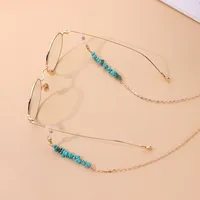 Fashionable Simple  Jewelry Turquoise Eyeglass Chain Personality Match Metal Glasses Accessories main image 4