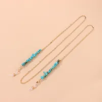 Fashionable Simple  Jewelry Turquoise Eyeglass Chain Personality Match Metal Glasses Accessories sku image 1