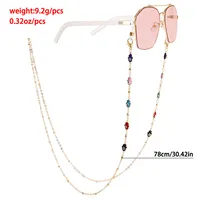 Fashion Jewelry Mini Devil's Eye Glasses Chain Mask Lanyard Face Chain High-End Feeling Metal Material main image 2