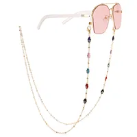 Fashion Jewelry Mini Devil's Eye Glasses Chain Mask Lanyard Face Chain High-End Feeling Metal Material sku image 1