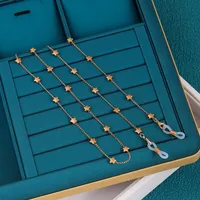 European Style Anti-Slip Necklace Eyeglass Chain Pearl Heart Shaped Mask Chain Hanging Neck Gadget Sensation Fashion Accessory sku image 1