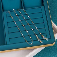 European Style Anti-Slip Necklace Eyeglass Chain Pearl Heart Shaped Mask Chain Hanging Neck Gadget Sensation Fashion Accessory main image 2