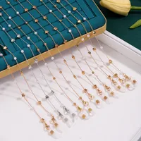European Style Anti-Slip Necklace Eyeglass Chain Pearl Heart Shaped Mask Chain Hanging Neck Gadget Sensation Fashion Accessory main image 4