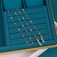 European Style Anti-Slip Necklace Eyeglass Chain Pearl Heart Shaped Mask Chain Hanging Neck Gadget Sensation Fashion Accessory sku image 6