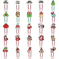 Large Christmas Creative Cute Office Supplies U-Shaped Pin PVC Cartoon Bookmarks Metal Plus PVC Material Book Markers main image 1