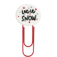Large Christmas Creative Cute Office Supplies U-Shaped Pin PVC Cartoon Bookmarks Metal Plus PVC Material Book Markers sku image 2