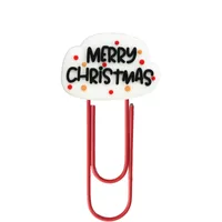 Large Christmas Creative Cute Office Supplies U-Shaped Pin PVC Cartoon Bookmarks Metal Plus PVC Material Book Markers sku image 3