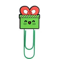 Large Christmas Creative Cute Office Supplies U-Shaped Pin PVC Cartoon Bookmarks Metal Plus PVC Material Book Markers sku image 5