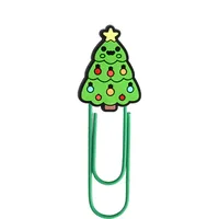 Large Christmas Creative Cute Office Supplies U-Shaped Pin PVC Cartoon Bookmarks Metal Plus PVC Material Book Markers sku image 6