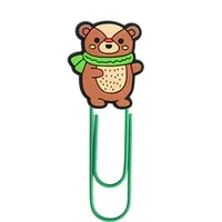 Large Christmas Creative Cute Office Supplies U-Shaped Pin PVC Cartoon Bookmarks Metal Plus PVC Material Book Markers sku image 8