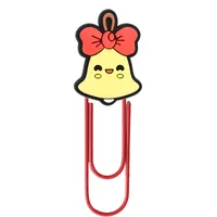 Large Christmas Creative Cute Office Supplies U-Shaped Pin PVC Cartoon Bookmarks Metal Plus PVC Material Book Markers sku image 10