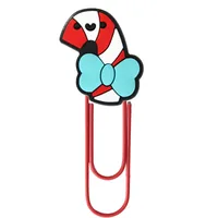 Large Christmas Creative Cute Office Supplies U-Shaped Pin PVC Cartoon Bookmarks Metal Plus PVC Material Book Markers sku image 11